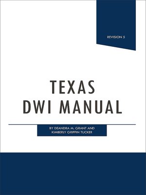 cover image of Texas DWI Manual